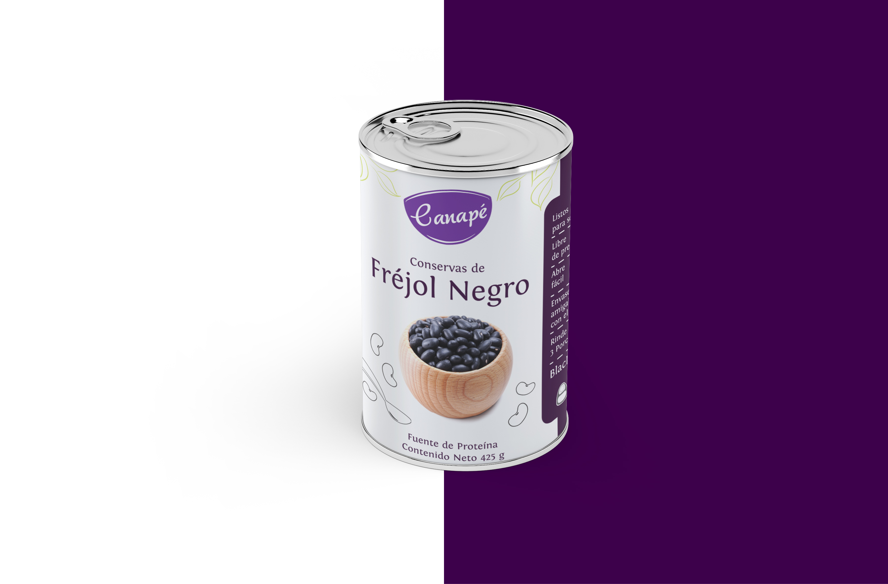 Label design - Canapé - Frejol negro