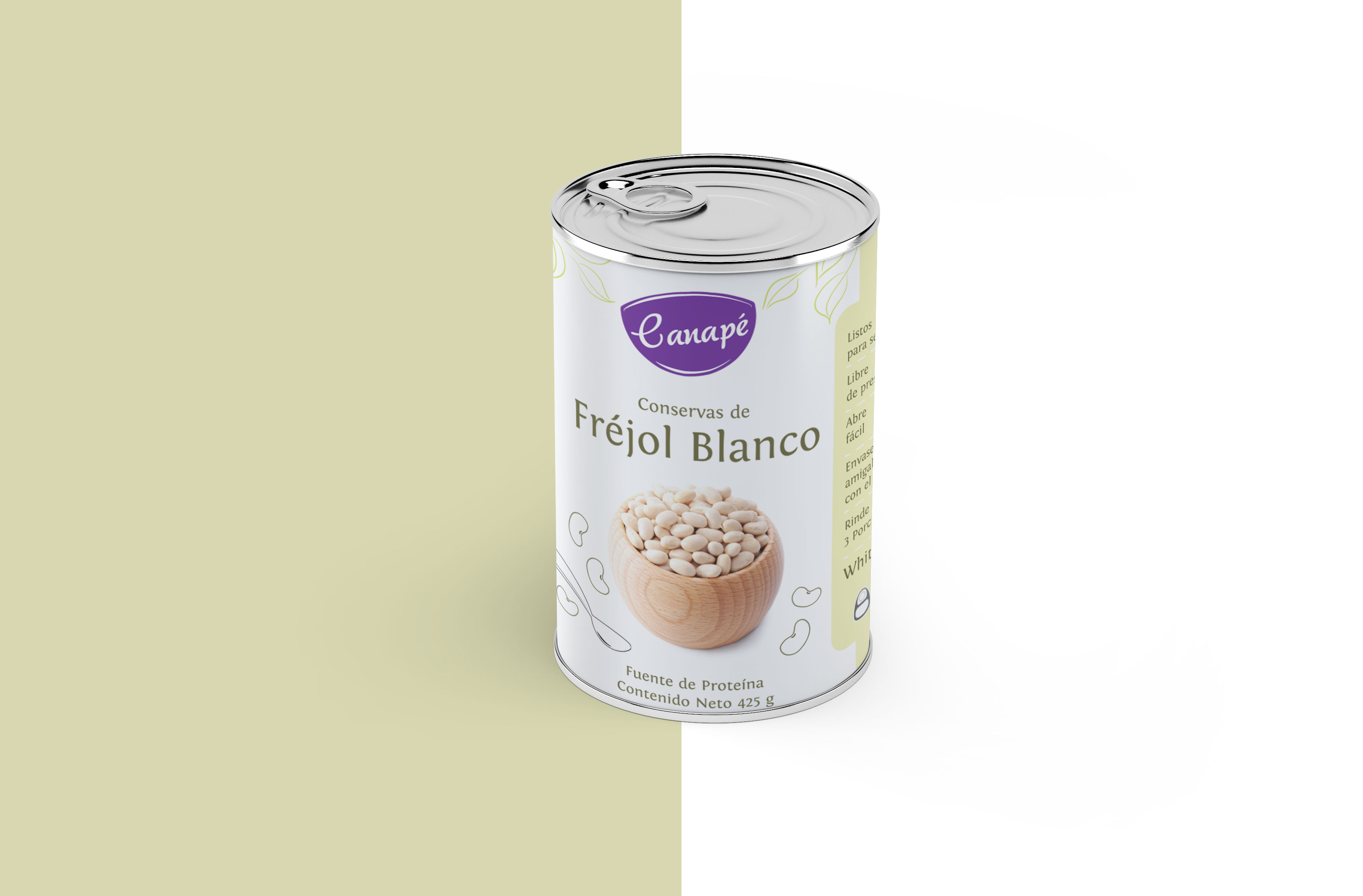 Label design - Canapé frejol blanco
