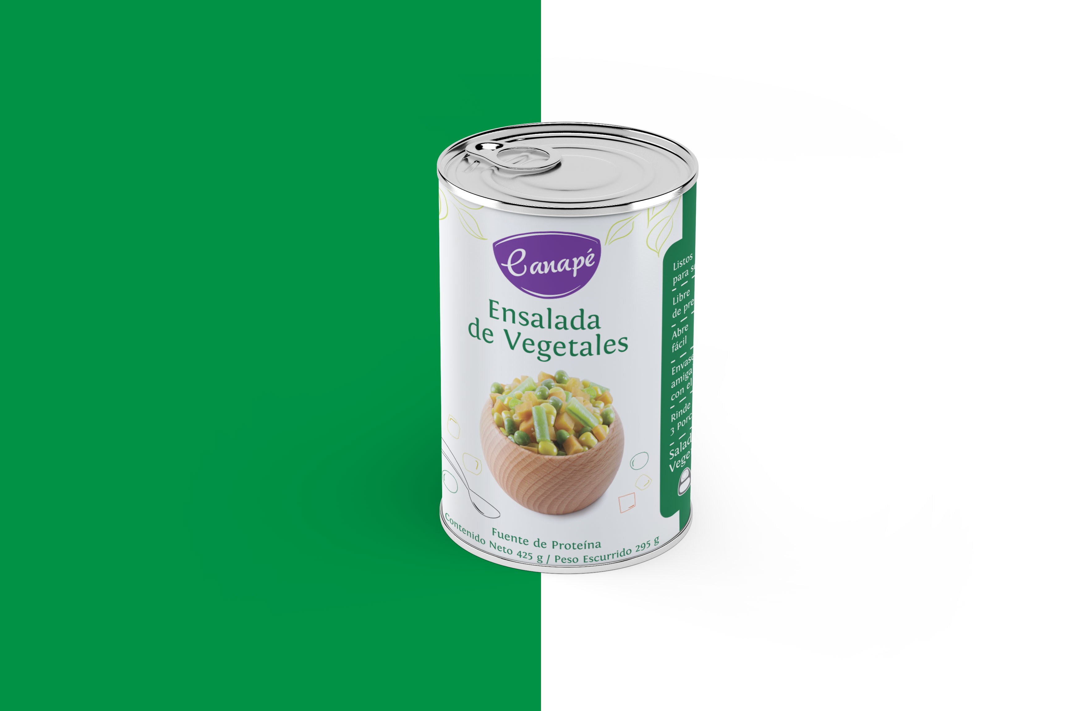 Label design - Canapé ensalada vegetales